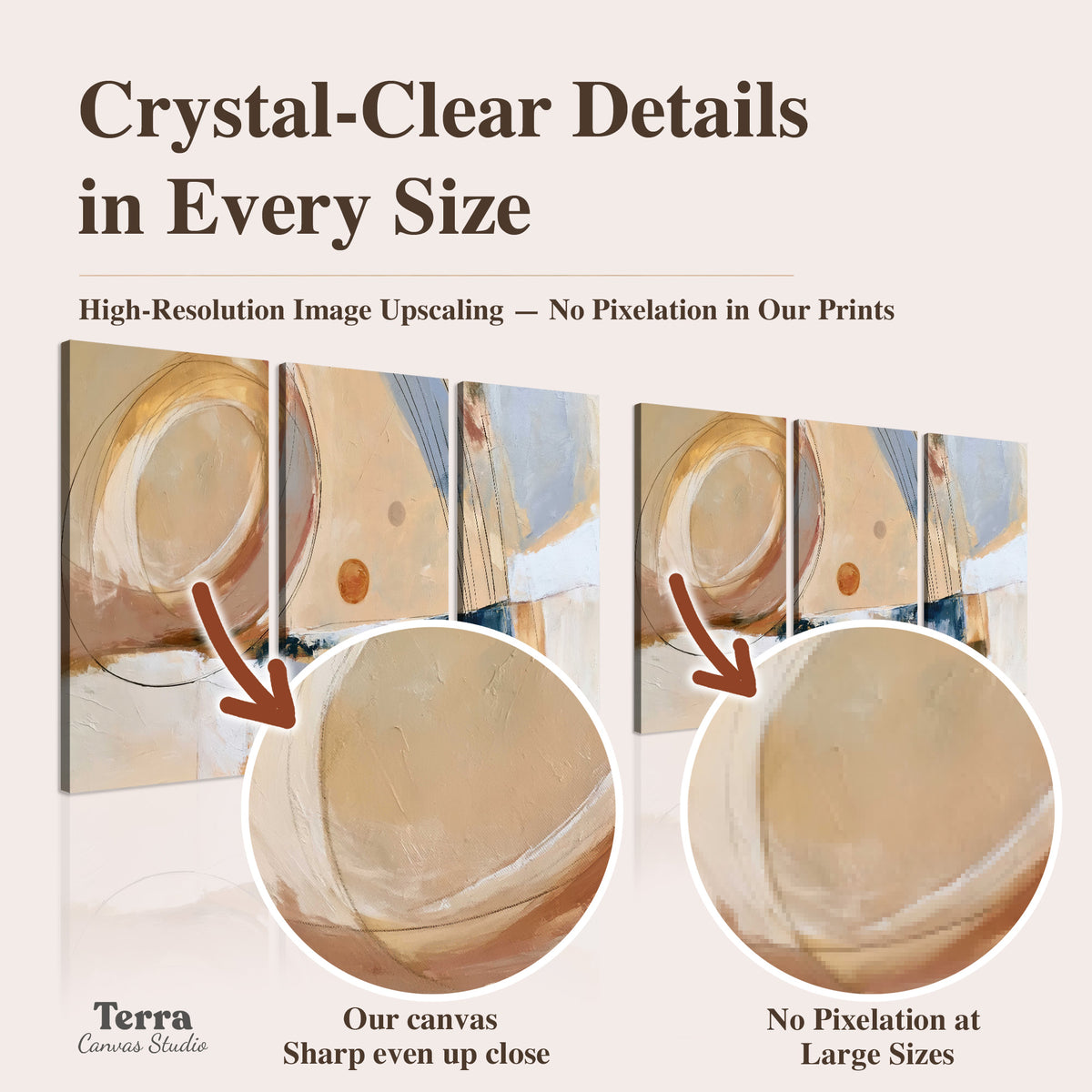 Pale circular forms and fine diagonal lines layered over blue, peach and cream brushstrokes artwork quality information