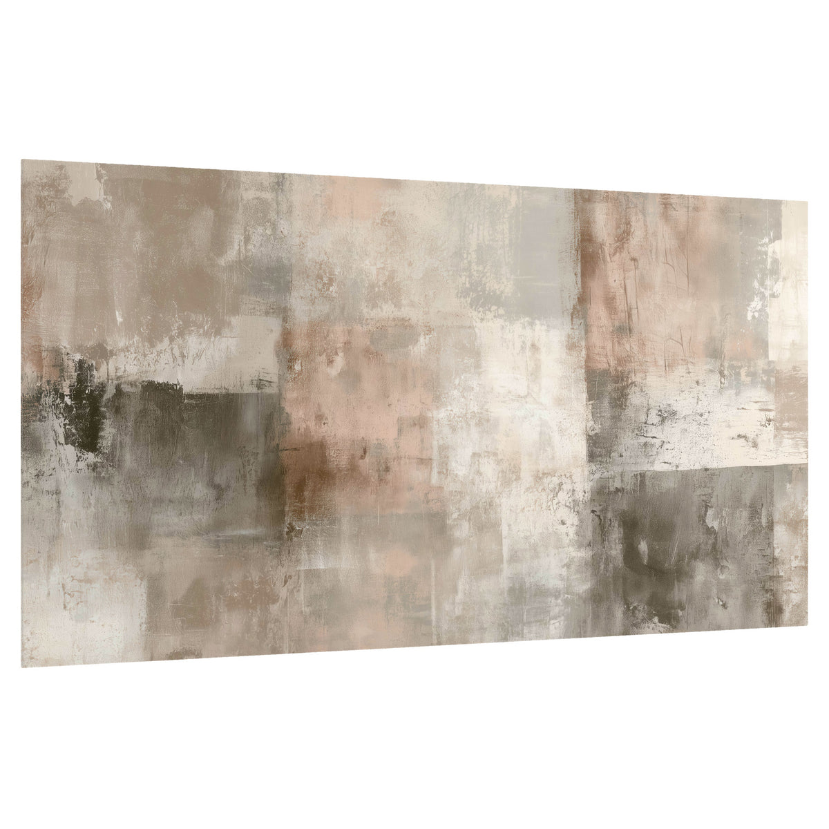 Blush and taupe abstract painting poster print on a white background