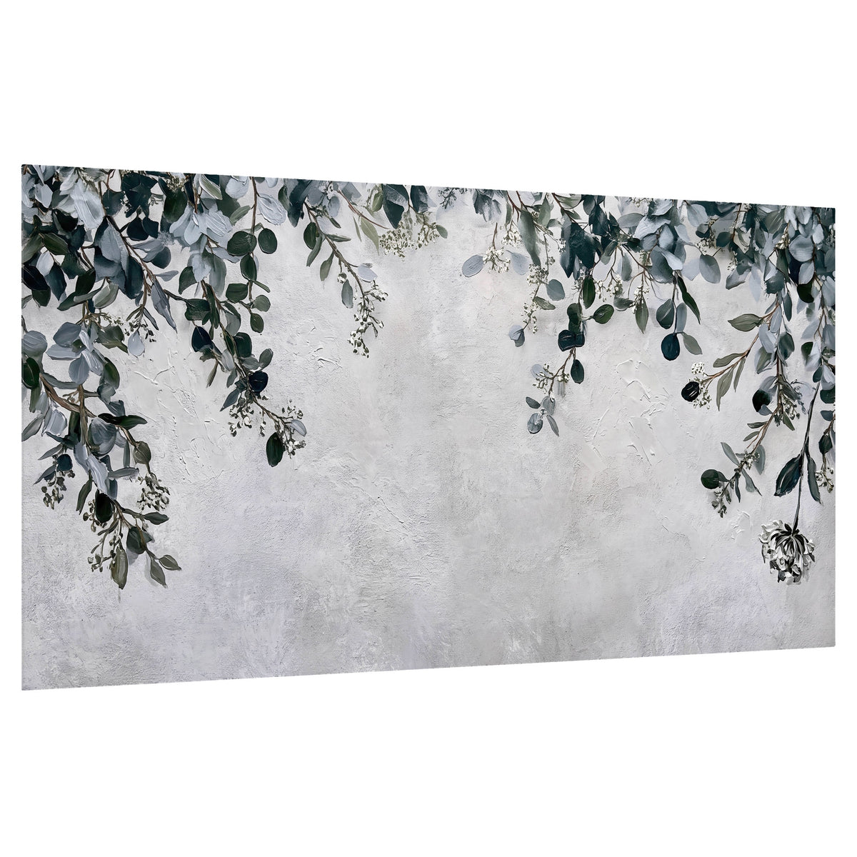 Eucalyptus leaves painting poster print on a white background