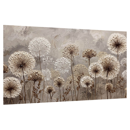 Textured dandelion painting poster print on a white background