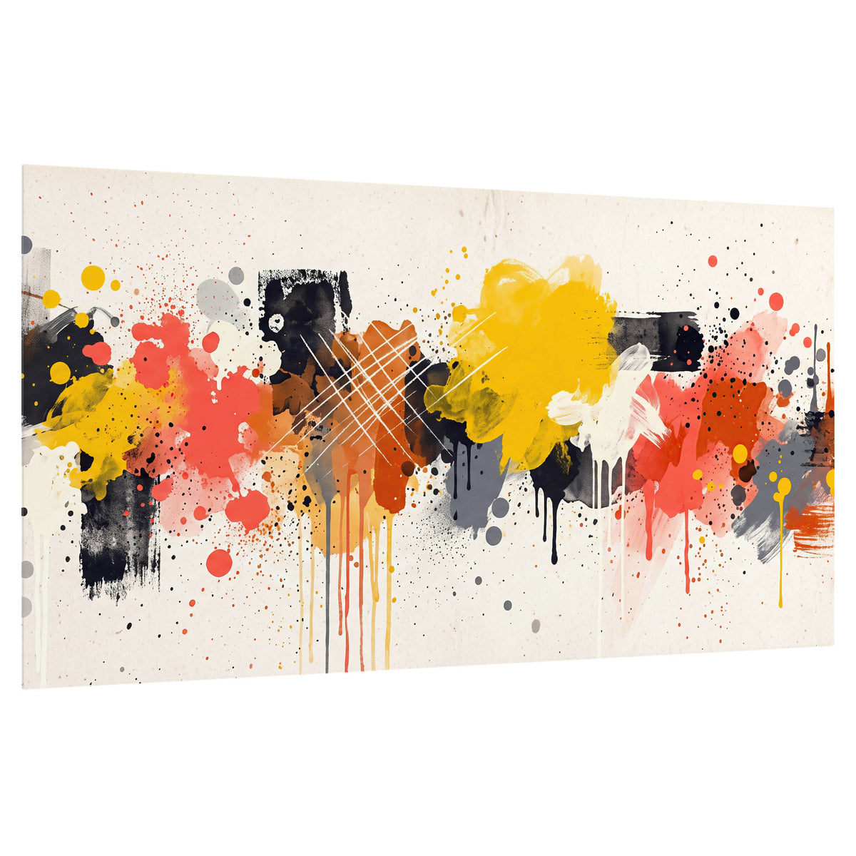 Paint splash abstract painting poster print on a white background