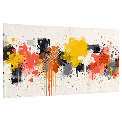 Paint splash abstract painting poster print on a white background