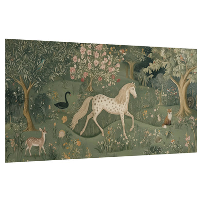 Enchanted woodland tapestry painting poster print on a white background