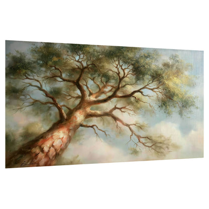 Majestic tree canopy painting poster print on a white background