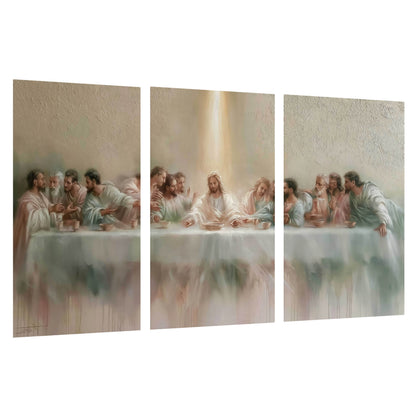The Last Supper painting set of 3 poster prints on a white background