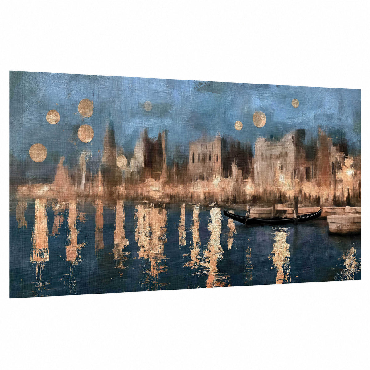 Venice twilight painting poster print on a white background