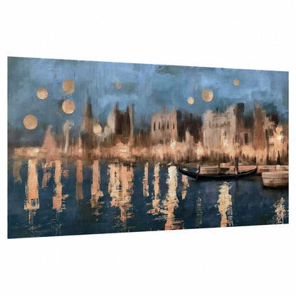 Venice twilight painting poster print on a white background