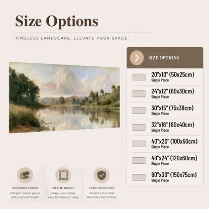 Summer river countryside painting poster print size options
