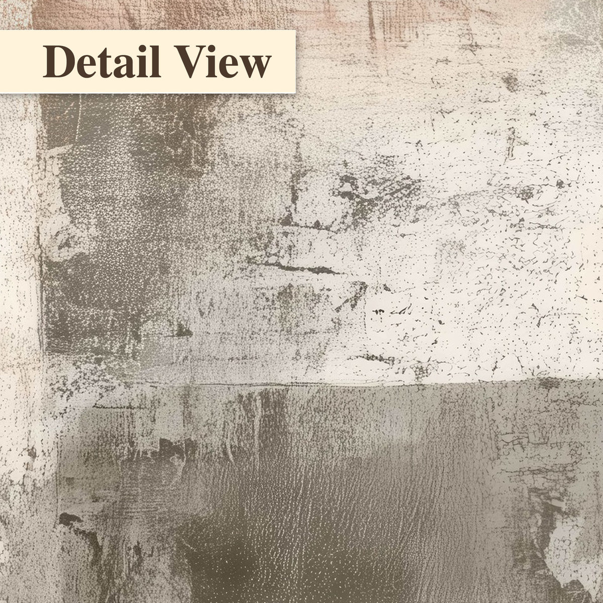 Blush and taupe abstract painting detail close-up