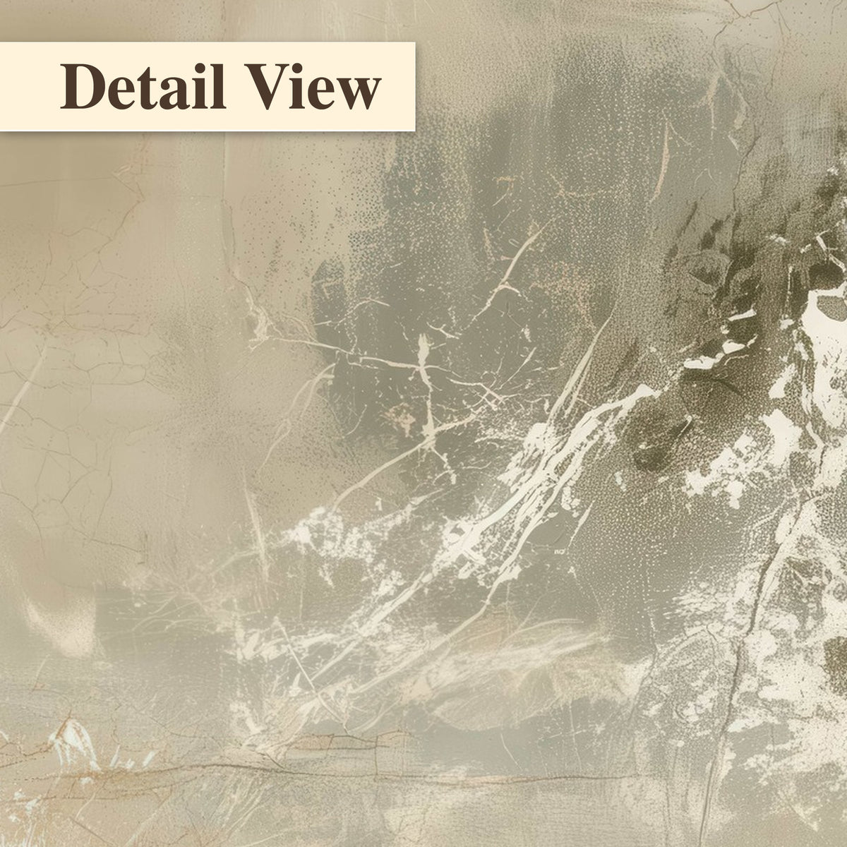 Neutral marble abstract painting detail close-up