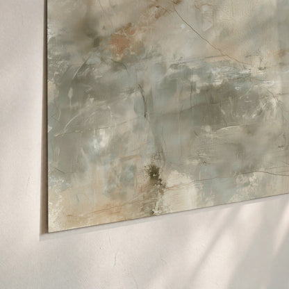 Neutral marble abstract painting poster print close-up on matte paper
