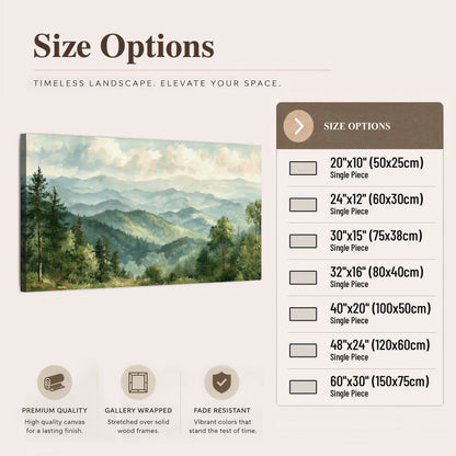 Green mountain valley painting canvas wall art size options