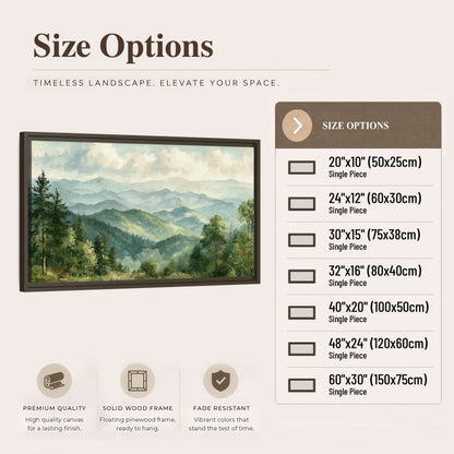 Green mountain valley painting framed canvas wall art size options