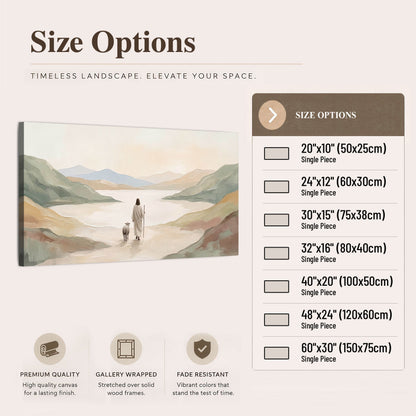 Minimalist Good Shepherd painting canvas wall art size options
