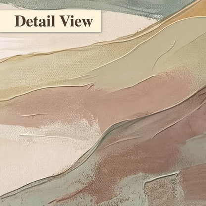 Minimalist Good Shepherd painting detail close-up