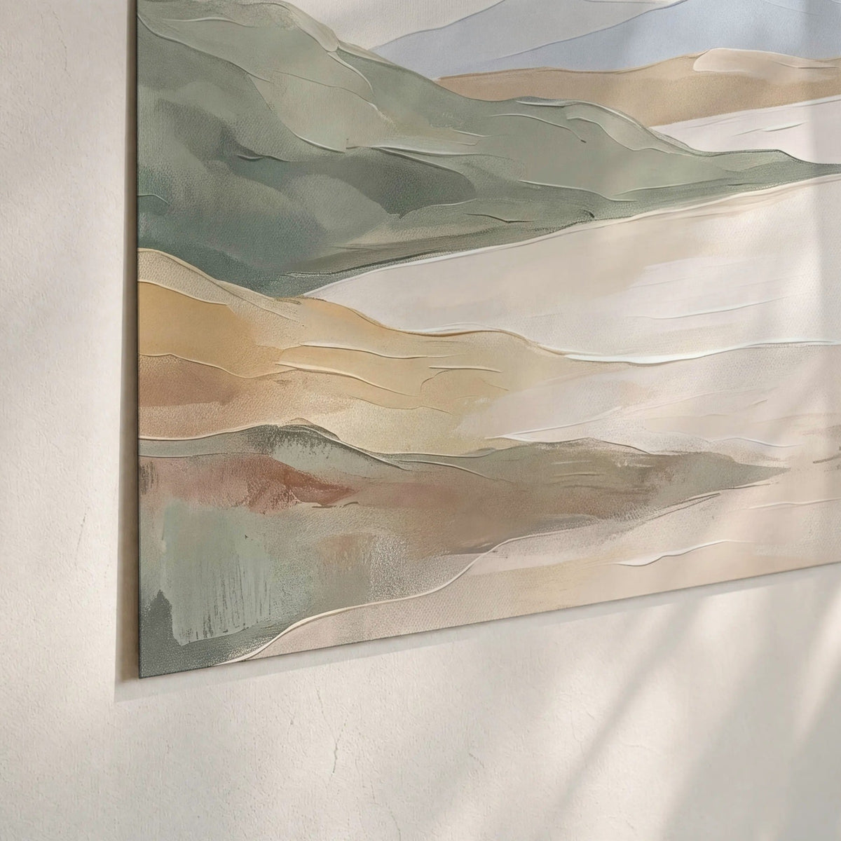 Minimalist Good Shepherd painting poster print close-up on matte paper