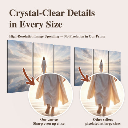 Jesus walking on water painting high-resolution print quality comparison