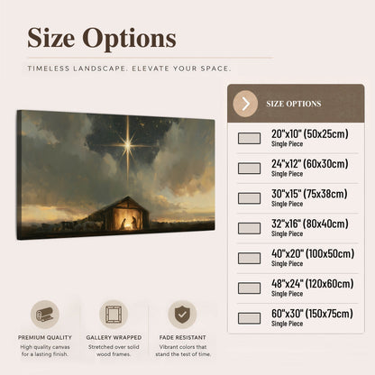 Nativity star of Bethlehem painting canvas wall art size options