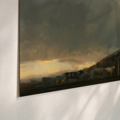 Nativity star of Bethlehem painting poster print close-up on matte paper