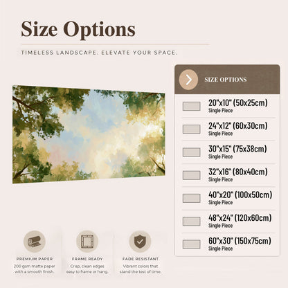 Tree canopy sky painting poster print size options