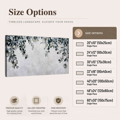 Eucalyptus leaves painting canvas wall art size options