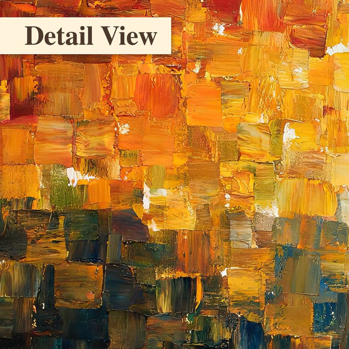 Colorful mosaic abstract painting detail close-up