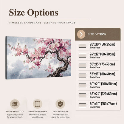 Cherry blossom tree painting canvas wall art size options