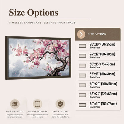 Cherry blossom tree painting framed canvas wall art size options