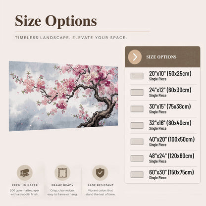 Cherry blossom tree painting poster print size options