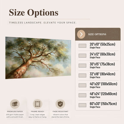 Majestic tree canopy painting poster print size options