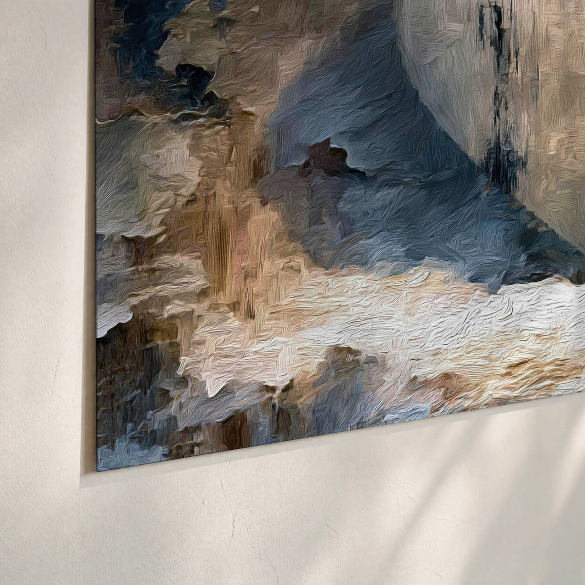 Rustic heart abstract painting poster print close-up on matte paper