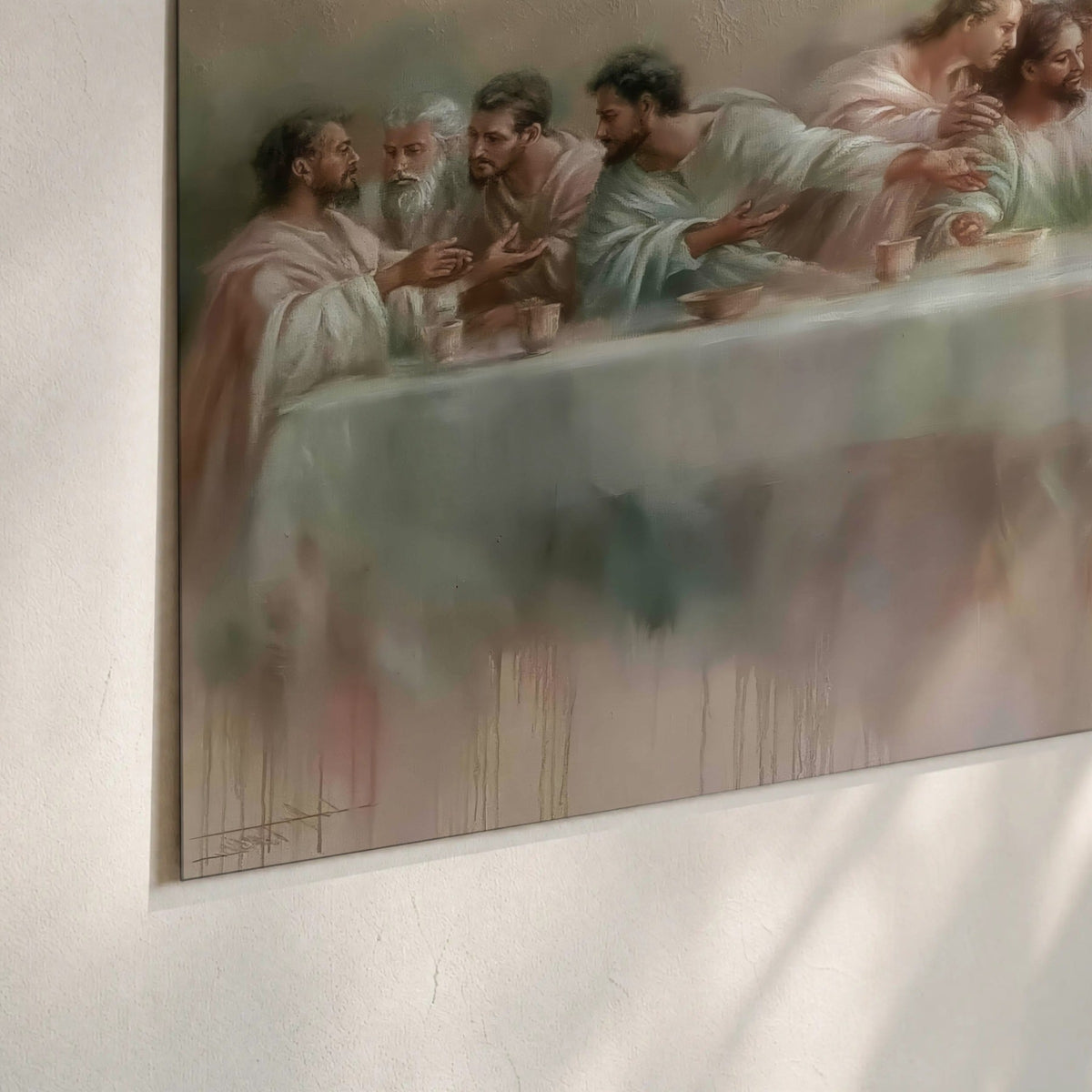 The Last Supper painting poster print close-up on matte paper