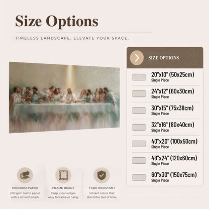 The Last Supper painting poster print size options