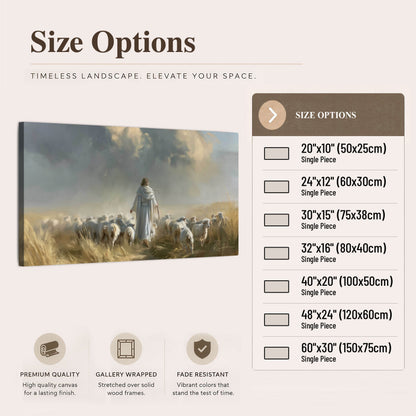 Jesus the Good Shepherd painting canvas wall art size options