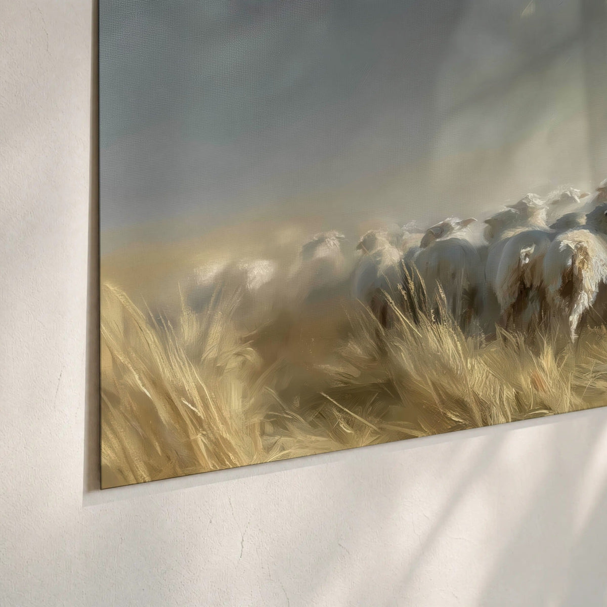 Jesus the Good Shepherd painting poster print close-up on matte paper