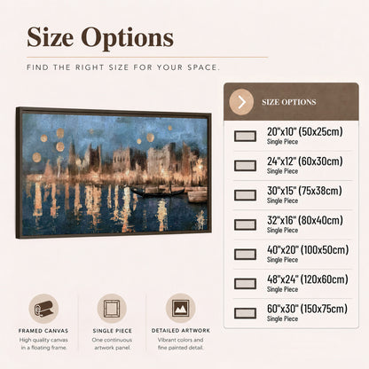 Venice twilight painting framed canvas wall art size options