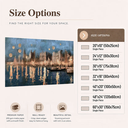 Venice twilight painting poster print size options