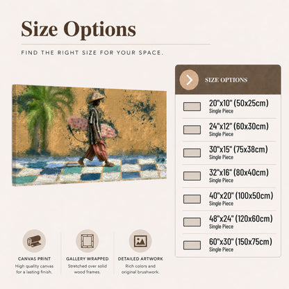 Surfer street painting canvas wall art size options