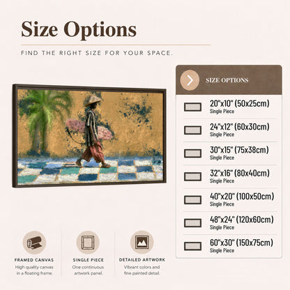Surfer street painting framed canvas wall art size options