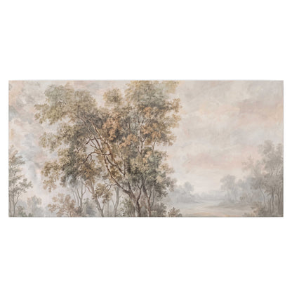 Delicate golden foliage and a hazy pastel countryside single poster print viewed straight on